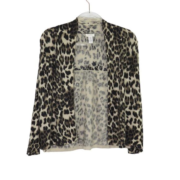 Chico's Sweaters - Chico's Leopard Cardigan Sweater